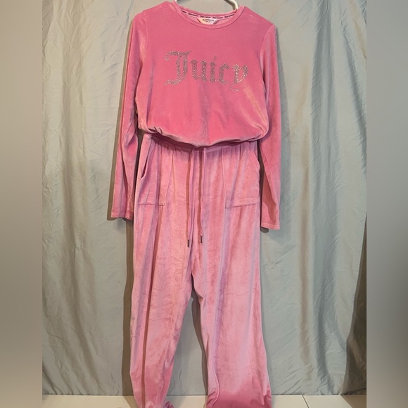 Juicy Couture Bubble Pink Velour Lounge Set Women’s Large - Picture 8 of 12